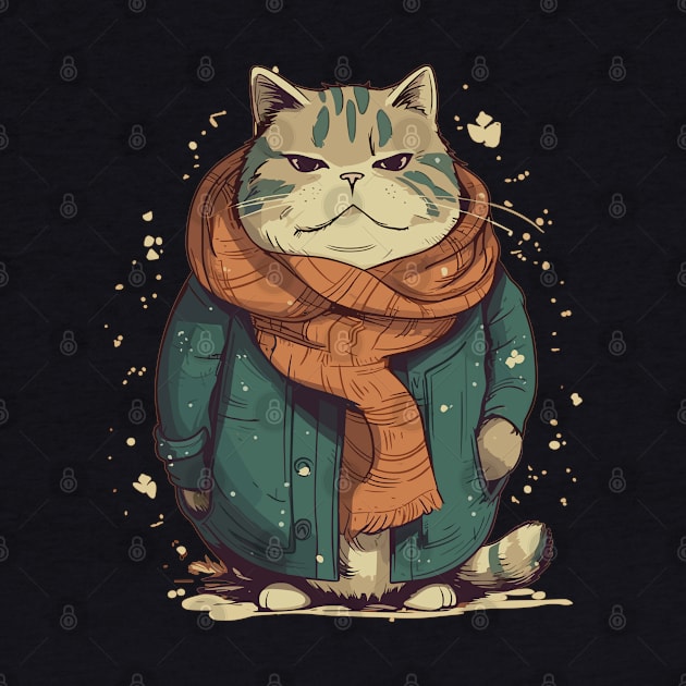 Winter Chubby Cat by MintaApparel